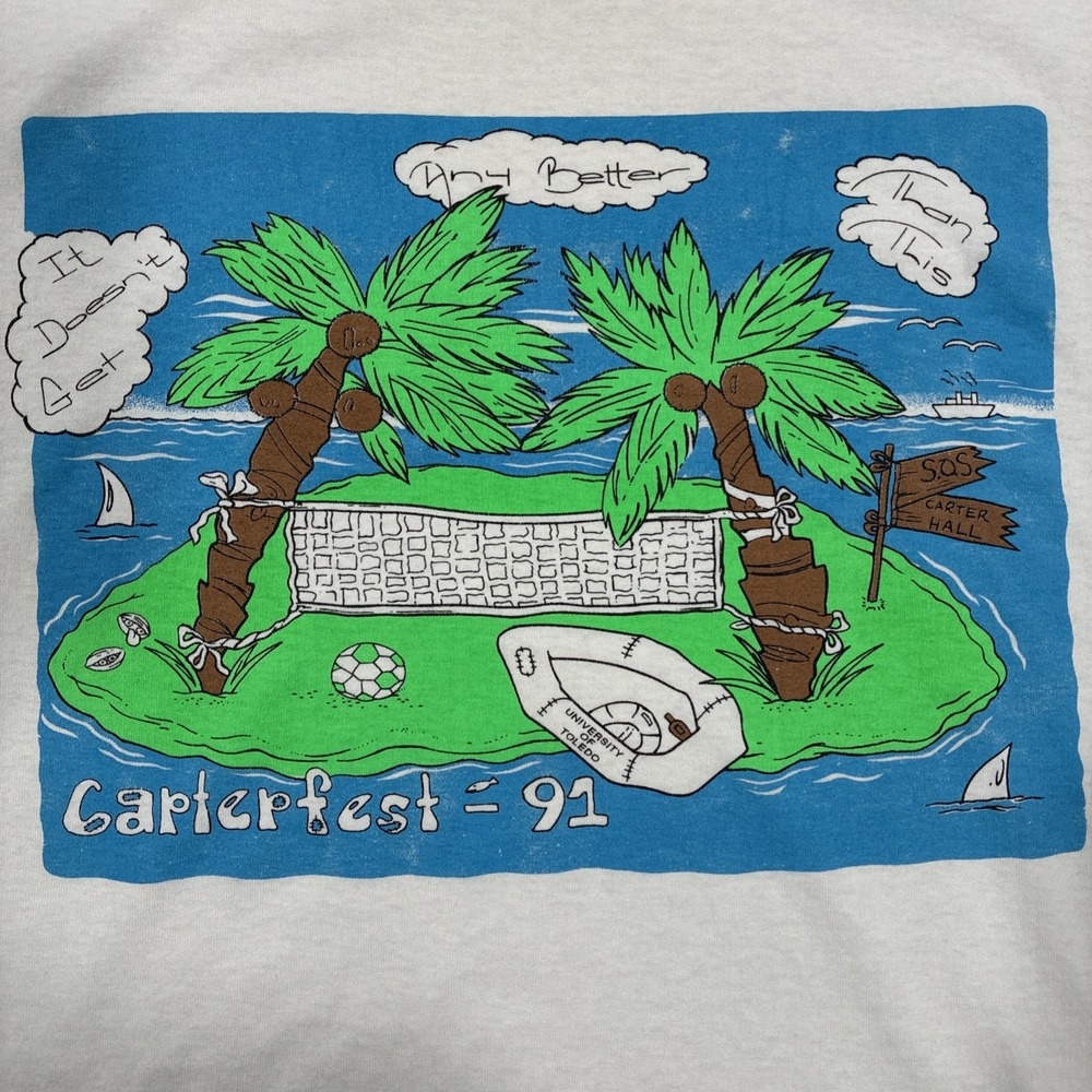 Vintage 1991 University Of Toledo Carterfest T-Shirt XL 90s Single Stitch USA - Picture 2 of 12